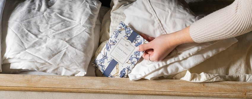 Greenleaf Classic Linen doftpåse med stilren design – en krispig och ren doft som påminner om nytvättade lakan
